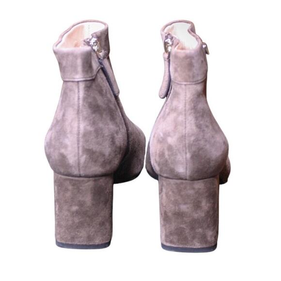 Kate Spade Adalyn Boots Brown Suede Block Heel Ankle Boot Bootie 8M - Picture 4 of 6